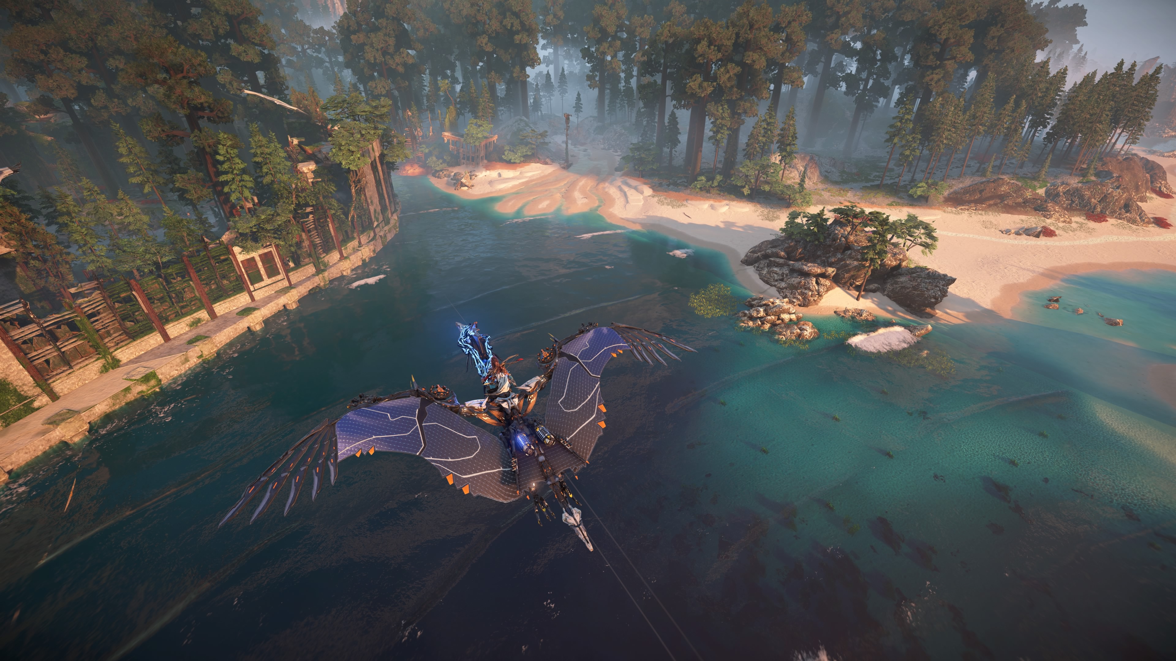 picture of Alloy riding flying bird